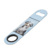 Miniatuur American Shepherd Painting - Dog Art Speed Flessenopener (Achterkant Gekanteld)