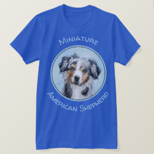 Miniatuur American Shepherd Painting - Dog Art T-shirt