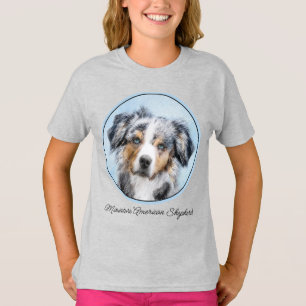 Miniatuur American Shepherd Painting - Dog Art T-shirt