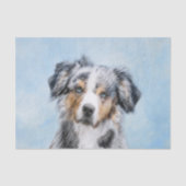Miniatuur American Shepherd Painting - Dog Art Tissuepapier (Voorkant)