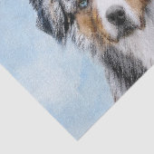 Miniatuur American Shepherd Painting - Dog Art Tissuepapier (Detail)
