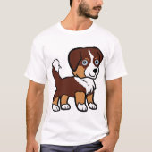 Miniatuur Amerikaanse Herder Red Tri met Tail T-shirt (Voorkant)