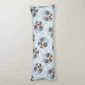 Miniatuur Amerikaanse Herder Schilderij MAS Dog Ar Lichaamskussen (Achterkant (Verticaal))