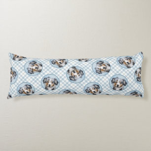 Miniatuur Amerikaanse Herder Schilderij MAS Dog Ar Lichaamskussen