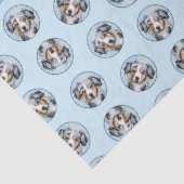 Miniatuur Amerikaanse Herder Schilderij MAS Dog Ar Tissuepapier (Detail)