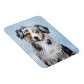 Miniatuur Amerikaanse Herdershond Schilderij - Hon Magneet (Rechterzijde)