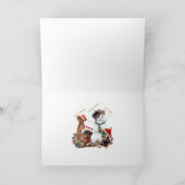 Miniatuur Angstaanjagend Weer Pinscher Feestdagen Kaart (Binnen)