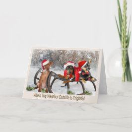 Miniatuur Angstaanjagend Weer Pinscher Feestdagen Kaart