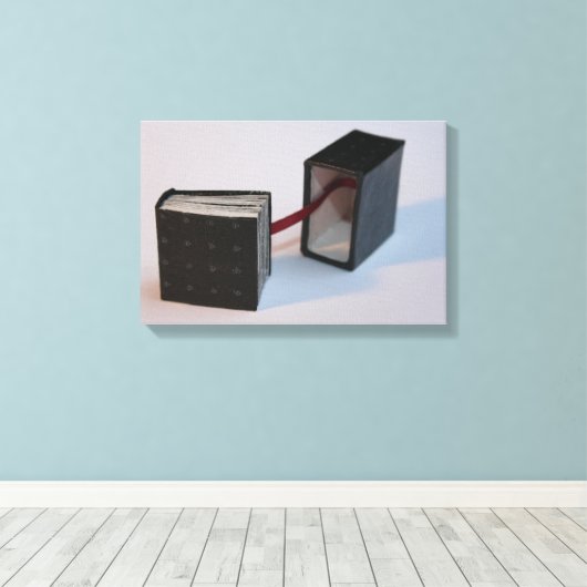 Miniatuur Artis Boek niet met de doos open Canvas (Insitu (Houten vloer))