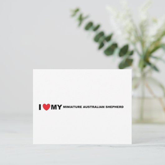 miniatuur australische herder liefde briefkaart (Staand voorkant)