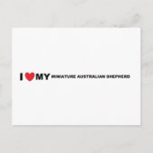 miniatuur australische herder liefde briefkaart (Voorkant)