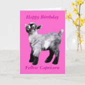 Miniatuur Baby Geit Kaart (Gele Bloem)