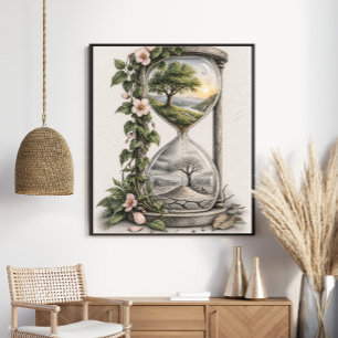 Miniatuur Berg Terrarium Lichtbol Poster