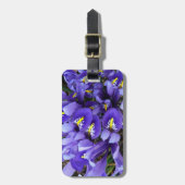 Miniatuur Blue Iriss Spring Floral Bagagelabel (Voorkant verticaal)