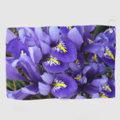 Miniatuur Blue Iriss Spring Floral Golfhanddoek (Horizontaal)