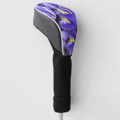 Miniatuur Blue Iriss Spring Floral Golfheadcover (Schuin)