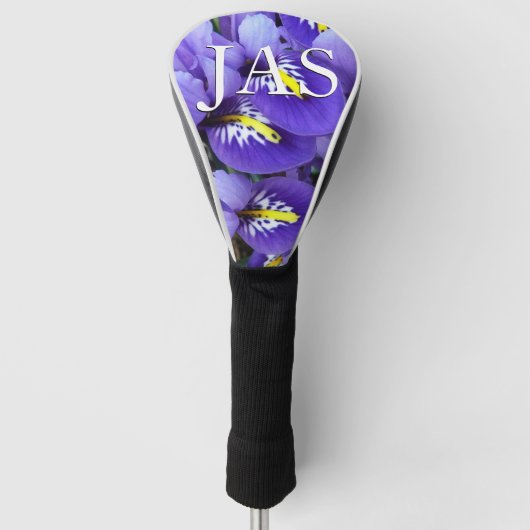 Miniatuur Blue Iriss Spring Floral Golfheadcover (Voorkant)