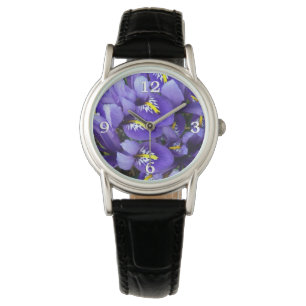 Miniatuur Blue Iriss Spring Floral Horloge