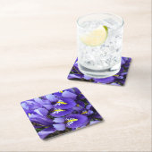 Miniatuur Blue Iriss Spring Floral Kartonnen Onderzetters (Insitu)