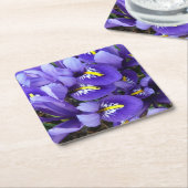 Miniatuur Blue Iriss Spring Floral Kartonnen Onderzetters (Schuin)