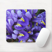 Miniatuur Blue Iriss Spring Floral Muismat (Met muis)
