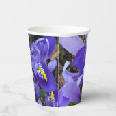 Miniatuur Blue Iriss Spring Floral Papieren Bekers (Rechts)