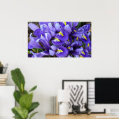 Miniatuur Blue Iriss Spring Floral Poster (Thuiskantoor)