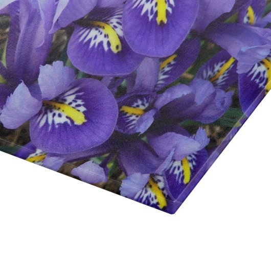 Miniatuur Blue Iriss Spring Floral Snijplank (Hoek)