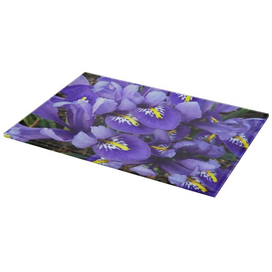 Miniatuur Blue Iriss Spring Floral Snijplank (Hoek)