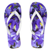 Miniatuur Blue Iriss Spring Floral Teenslippers (Voetbed)