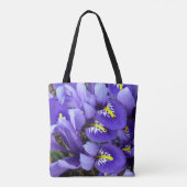 Miniatuur Blue Iriss Spring Floral Tote Bag (Achterkant)