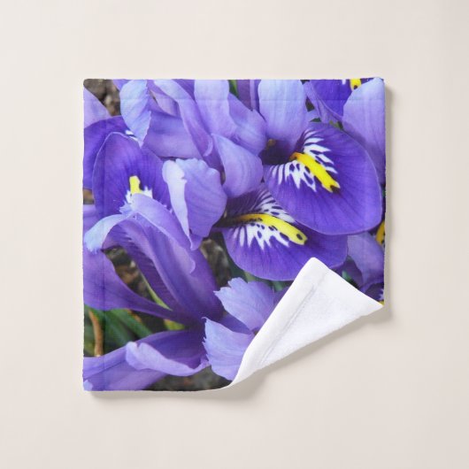 Miniatuur Blue Iriss Spring Floral Washandje (Wasdoekje)