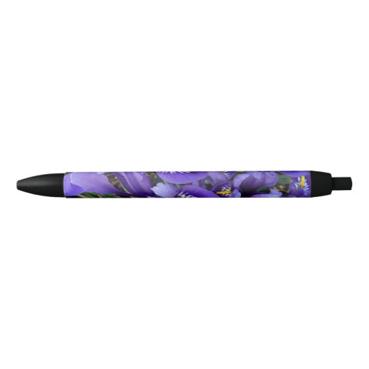 Miniatuur Blue Iriss Spring Floral Zwarte Inkt Pen (Voorkant)