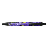 Miniatuur Blue Iriss Spring Floral Zwarte Inkt Pen (Achterkant)