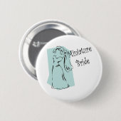 Miniatuur Bride Junior Bride Button (Voorkant /achterkant)