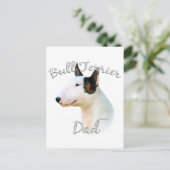 Miniatuur Bull Terrier Dad 2 Briefkaart (Staand voorkant)