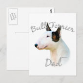 Miniatuur Bull Terrier Dad 2 Briefkaart (Voorkant / Achterkant)