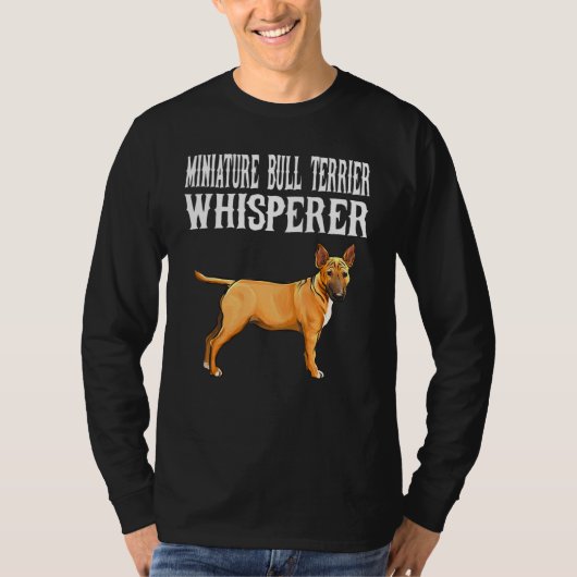 Miniatuur Bull Terrier fluisterhond T-shirt (Voorkant)