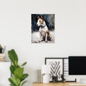 Miniatuur Bull Terrier Hondenkunst Print Poster (Thuiskantoor)