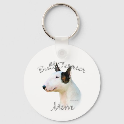 Miniatuur Bull Terrier Moeder 2 Sleutelhanger (Voorkant)