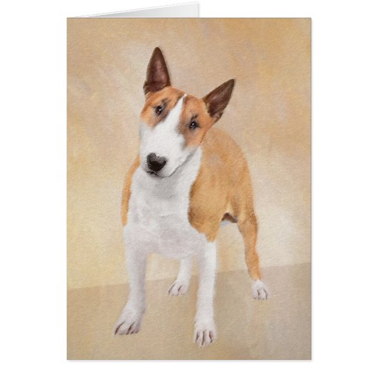 Miniatuur Bull Terrier Painting - Cute Original Do (Voorkant)