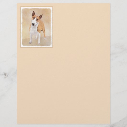 Miniatuur Bull Terrier Painting - Cute Original Do (Voorkant)