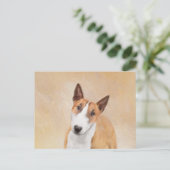Miniatuur Bull Terrier Painting - Cute Original Do Briefkaart (Staand voorkant)