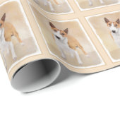 Miniatuur Bull Terrier Painting - Cute Original Do Cadeaupapier (Rol Hoek)