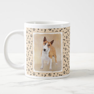 Miniatuur Bull Terrier Painting - Cute Original Do Grote Koffiekop