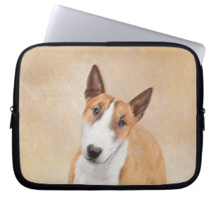 Miniatuur Bull Terrier Painting - Cute Original Do Laptop Sleeve