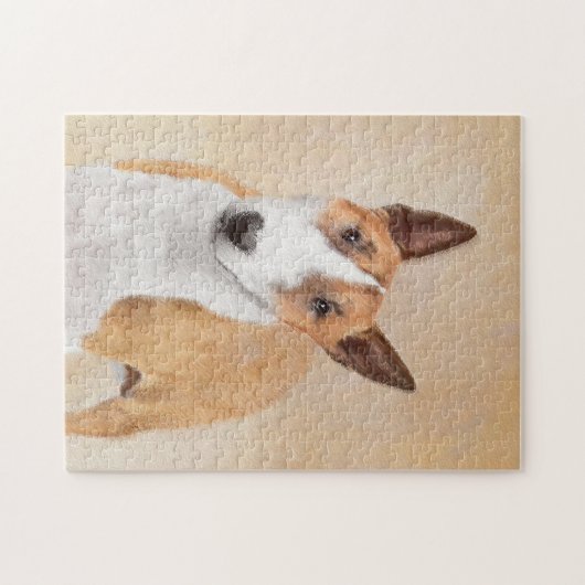 Miniatuur Bull Terrier Painting - Cute Original Do Legpuzzel (Horizontaal)