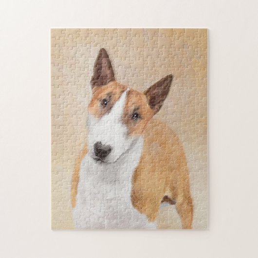 Miniatuur Bull Terrier Painting - Cute Original Do Legpuzzel (Verticaal)