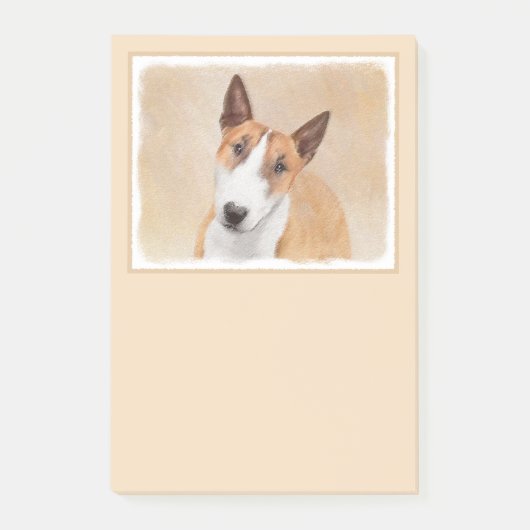 Miniatuur Bull Terrier Painting - Cute Original Do Post-it® Notes (Voorkant)