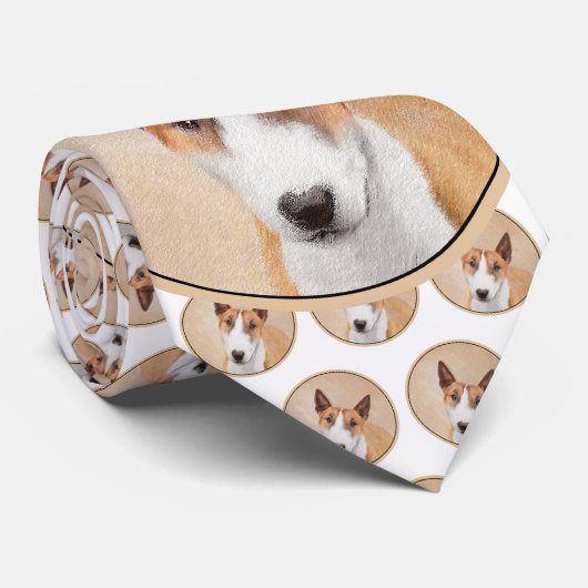 Miniatuur Bull Terrier Painting - Cute Original Do Stropdas (Opgerold)